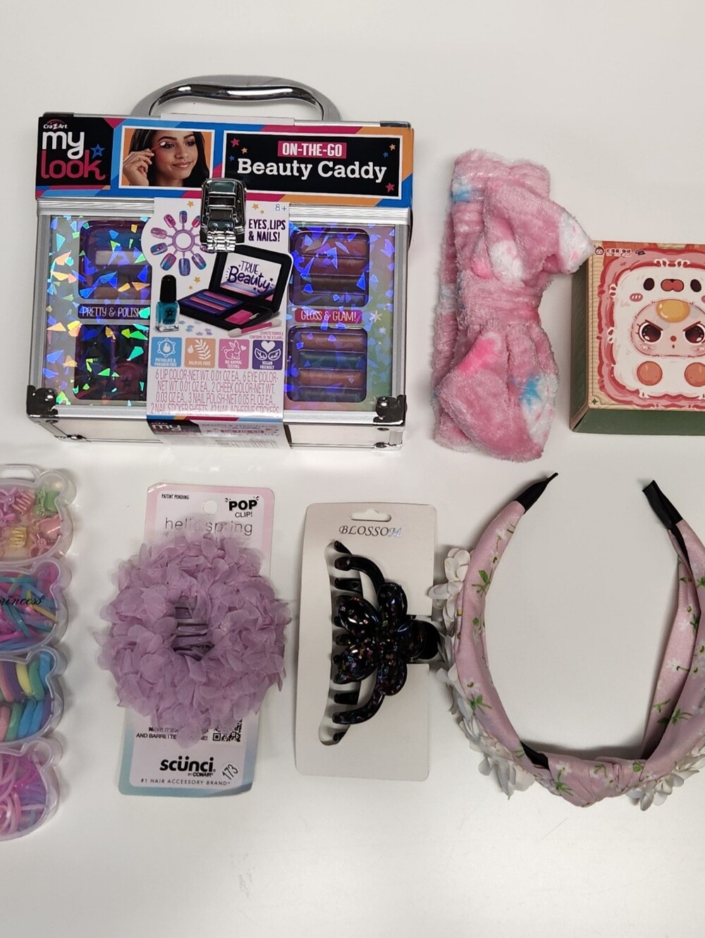 On-The-Go Beauty Caddy - Pink & Silver Kids Makeup Kit
